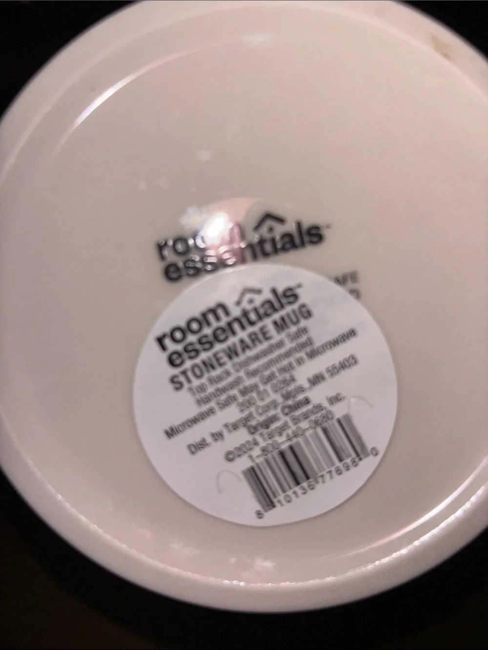 Essentials Avocado Stoneware Mug - Soft Pink & White NEW
